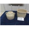 Image 1 : Small Medalta Bean Crock + Butter Crock