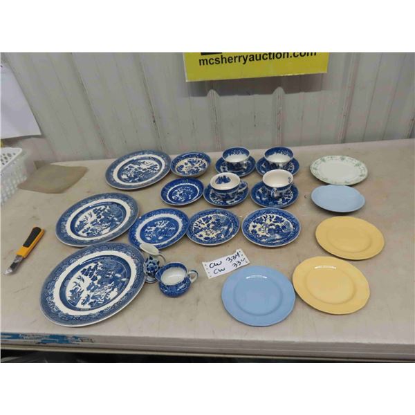 Blue WILLOW Dishes + Others