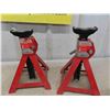 Image 3 : Motocraft 2 Ton Hydraulic Trolley Jack, (2) 2 Tonne Jack Stands, 3 Ton Bottle Jack