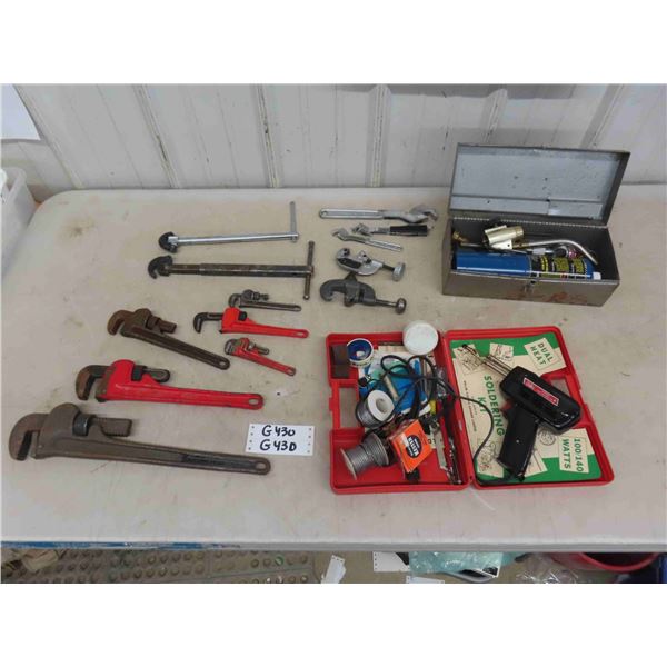 Soldering Gun Kit, Propane Torch Kit, Pipe Wrenches, Pipe Cutters