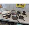 Image 1 : 2 Wagner Cast Frying Pans, Noodle Pasta Maker, Drop Side Toaster, Pierie Allan