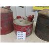 Image 4 : 4 Gas Cans - Metal & Old 