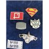 Image 1 : 5 Assorted Belt Buckles ; Superman, 2 Guns, plus others