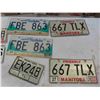 Image 2 : Manitoba License Plates, Wood Insulator Posts, Various Insulators Including Purple