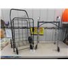 Image 1 : Folding 2 Wheel Walker + Folding Wire Grocery/ Errand Cart - 4 Wheel