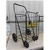 Image 2 : Folding 2 Wheel Walker + Folding Wire Grocery/ Errand Cart - 4 Wheel