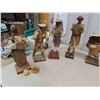 Image 2 : 15 Paper Mache Farmer Figures 12" Tall - Old Country Style ERA