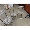 Image 2 : 3 Folding Metal Frame with Wood Back + Seat Chairs