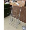 Image 2 : Folding Metal 2 Wheel Cart, Floor Model Fan, Chrome Bathroom Stand