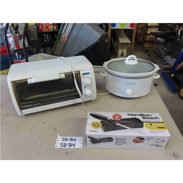 B+D Toaster Oven, Crock Pot, Hamilton Beach Electric Knife