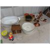 Image 3 : Assorted Gems ; Punch Bowls, Casserole Dishes, 3 Tier Corner Shelf, Coasters, Vase, 