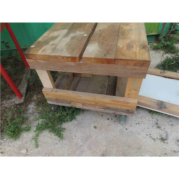 Shop Platform with Riser on Castors 36'' x 84'' x 40'' Plus Riser 30'' 