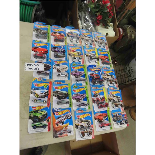 25 Hot Wheels in Packages