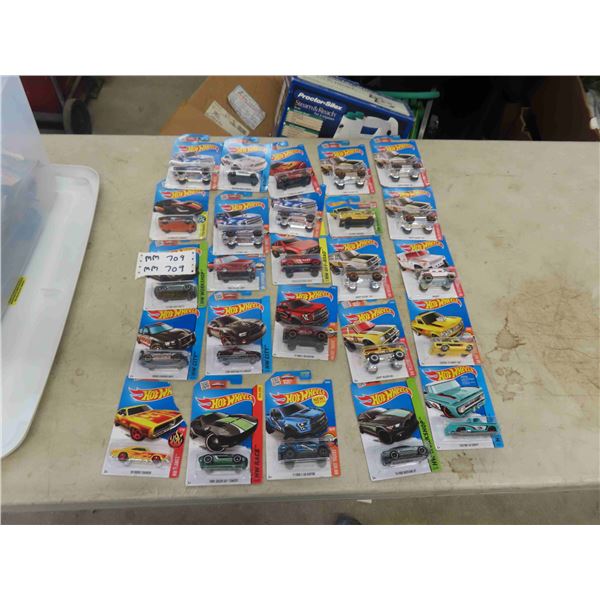 25 Hot Wheels in Packages