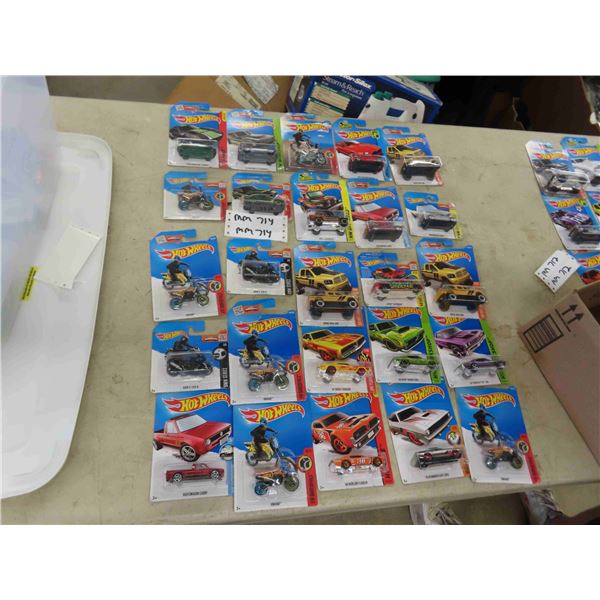 25 Hot Wheels in Packages