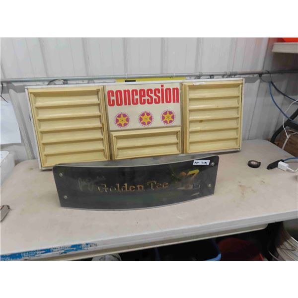 Vintage Concession Light Up Menu Board ( No Letters ) From Winnipeg 