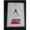 Image 2 : 2 Pepsi Clocks, Battery Operated. Tin Clock Approx. 13 1/2" x 9 1/2".Hard Plastic Approx. 14" Dia