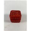 Image 2 : Vintage Chinese Red Cinabar Trinket Box Circa 1950's