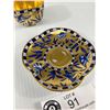 Image 3 : Antique Coalport Miniature Blue Bird Cup & Saucer Circa 1880 Very Rare Some Gold Wear on the Saucers