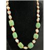 Image 2 : Vintage Jadite & Bead Necklace with Sterling Silver Clasp