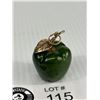 Image 2 : Jade Apple Pendant 1 1/4" Long