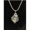 Image 2 : Sterling Silver Genuine Opal Pendant on Sterling Silver Chain