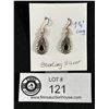 Image 1 : Very Pretty Sterling Silver Earrings. 1 1/4" Long