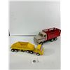 Image 1 : Vintage Metal Tonka Bottom Dump Vehicle & Vintage Metal ERTL Livestock Truck