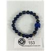 Image 1 : Vintage Lapis Lazuli  Beads Bracelet With Elephank Link Pendant