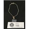 Image 1 : Lovely 925 Sterling Silver with Topaz Quartz Stone Charm Bracelet, Nice Condition. 6.5" L