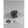 Image 1 : Vintage Silvertone Double DragonHeads Ring. Original Patina Size 12