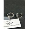 Image 3 : 2 Pairs of 925 Sterling Silver Earrings1 With Princess Cut Cubic Zirconia