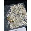 Image 2 : Bag of Genuine Natural Snow White Pearls for Necklace with Clasp