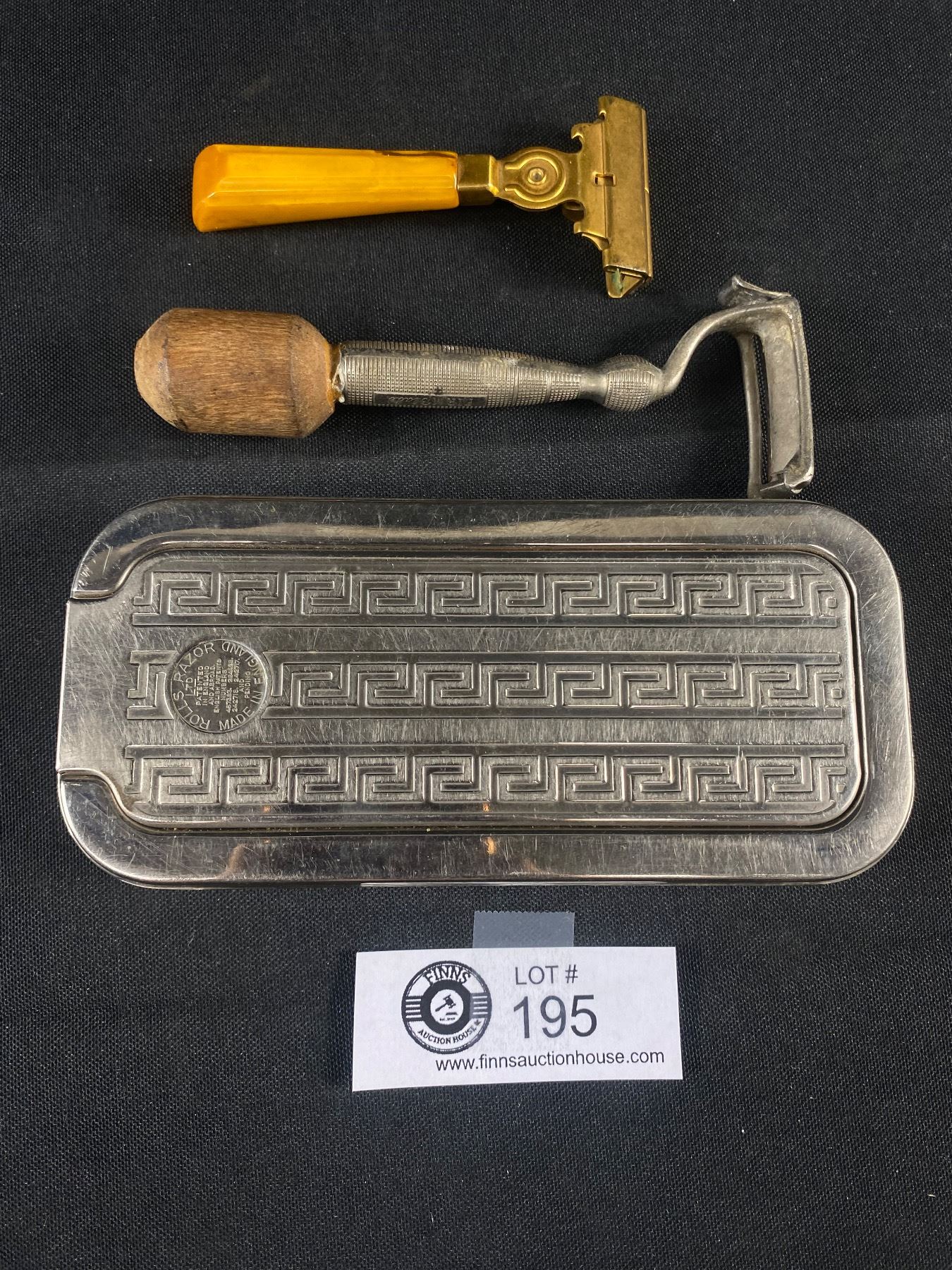 Firm Blade Razor Vintage English Sheffield Rolls Razor, Bakelite Schick Razor and ...