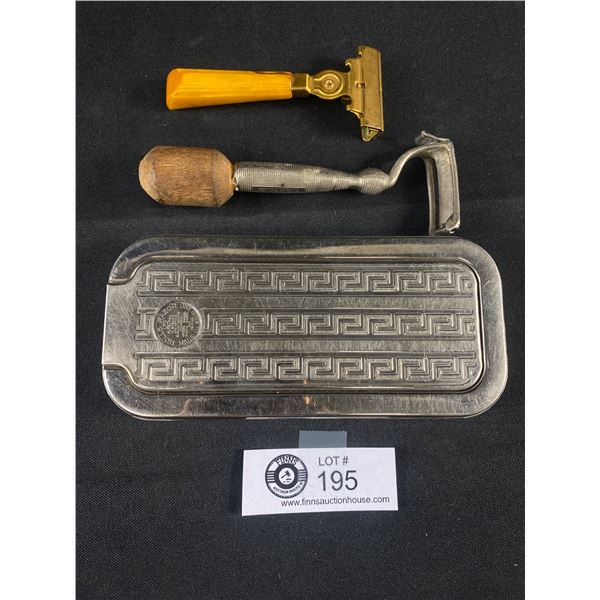 Vintage English Sheffield Rolls Razor, Bakelite Schick Razor and ...