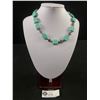 Image 1 : Beautiful Turquoise Stone& Silver Bead Necklace