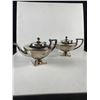 Image 2 : Vintage 1930's, 1881 Rogers 5 Piece Art Deco Style Tea Set & 6 Goblets