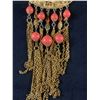 Image 2 : Vintage Gold Tone with Pink Coral Colour Beads Necklace Unique and Heavy