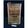 Image 1 : Rare Vintage Robin Hydraulic Fluid Tin Can- Has Paper Label and is Canadian Made