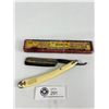 Image 1 : Vintage Prima Flic Steel Straight Razor. Made In Germany In Original Packaging