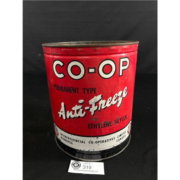 1950's Co-Op Anti-Freeze 1 Gallon Can, No Lid