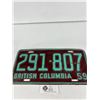 Image 2 : 1959 BC License Plate