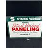 Image 2 : Vintage " States Veneer Paneling" Press Board Sign. Approx. 30" x 20" NO SHIPPING