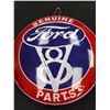 Image 2 : Tin "Genuine Ford V-8 Parts" Newer Dome Sign. Approx. 16" Dia