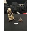 Image 1 : Miniature Metal Dragon On Wood Platform & 10"H Alien Statue