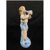 Image 2 : Vintage Carnival Glass Candy Container & Victorian Bisque Porcelain Figurine 1890