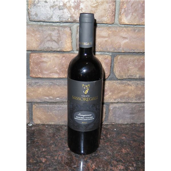 Qty 1 Bottle Tenuta Sassoregale 2017 Sangiovese Maremma Toscana Wine