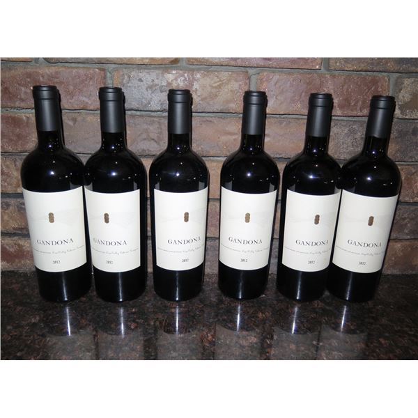 Qty 6 Bottles Gandona 2012 Cabernet Sauvignon Wine