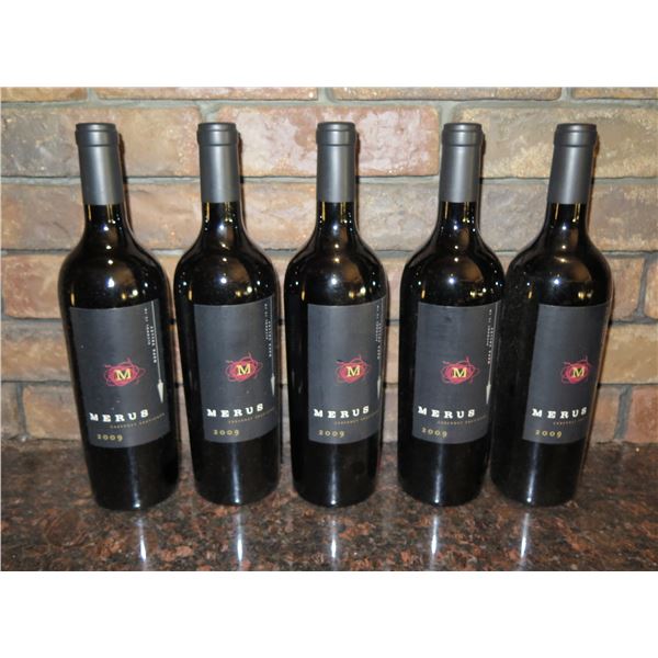 Qty 5 Bottles Merus 2009 Cabernet Sauvignon Wine