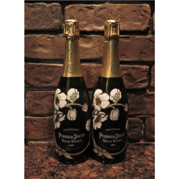 Qty 2 Bottles Perrier-Jouet 2007 Belle Epoque Brut Champagne